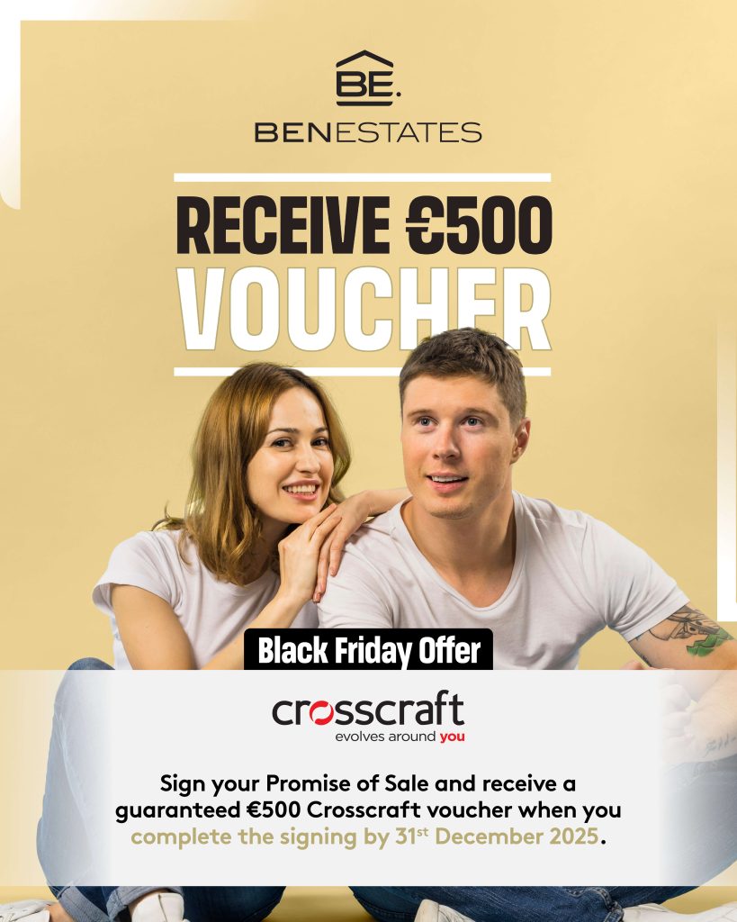 BENESTATES Black Friday offer in Malta with guaranteed €500 Crosscraft voucher when signing a Promise of Sale